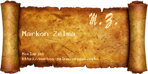 Markon Zelma névjegykártya